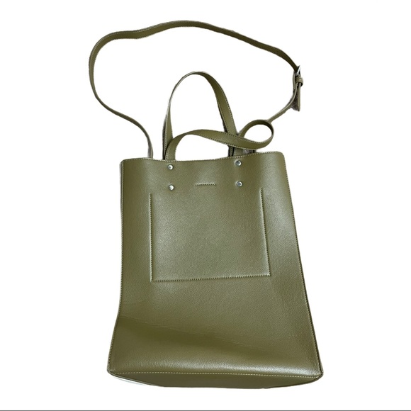 Urban Outfitters Handbags - Urban Outfitters Vegan Leather Tote Bag Green